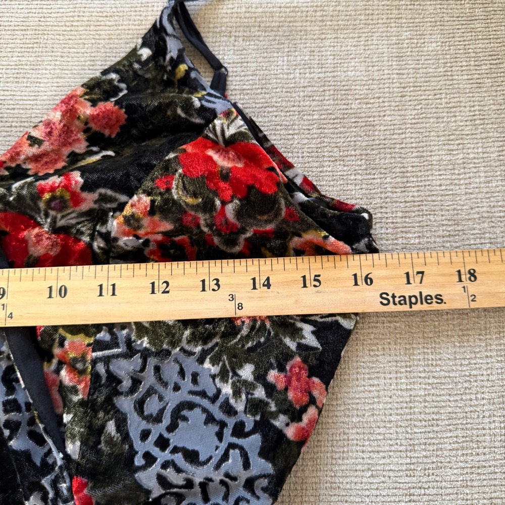 Anthropologie Womens  Floral Burnout Whimsigoth Midi Dress Size 6 Romantic Boho - Picture 8 of 11